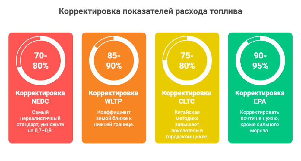 Корректировка показателей расхода топлива Корректировка показателей расхода топлива